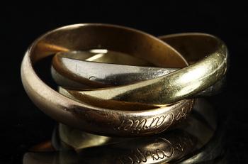 RING, Cariter, "Trinity"18 K guld.