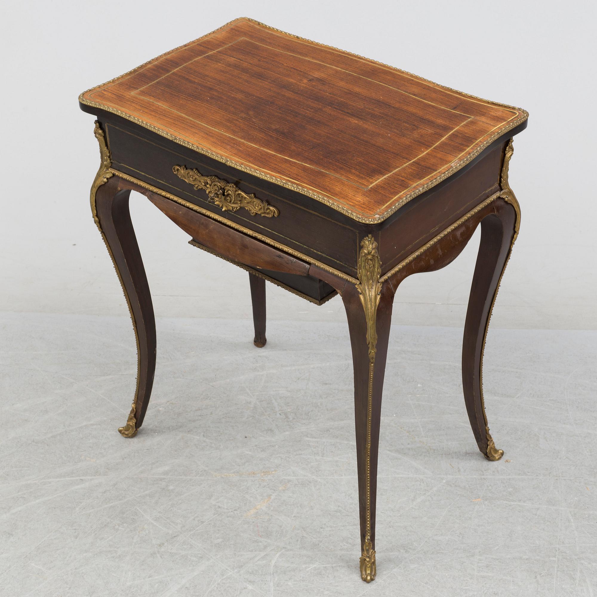 A late 19th century sewing table.