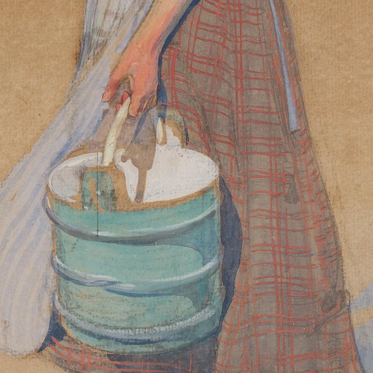 Carl Larsson, "Flickan med ämbar" (The girl with a bucket).