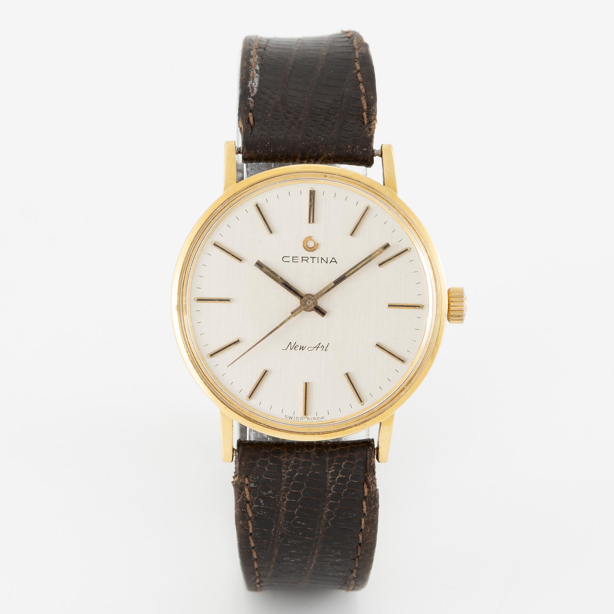Certina, New Art, armbandsur, 18K guld, 33,5 mm.