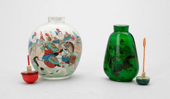 SNUSFLASKOR, 2st, glas. Kina 1900-tal.