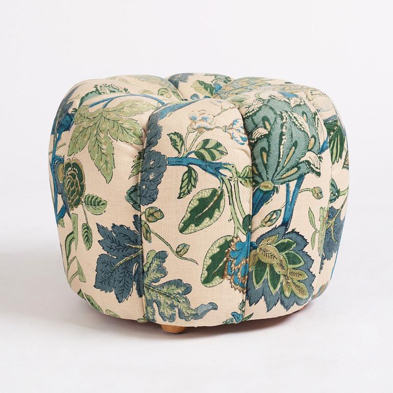 Josef Frank, a upholstered stool, Svenskt Tenn, probably 1930s-1940s.