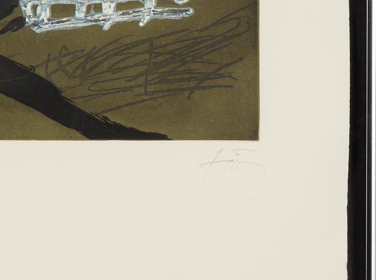 Antoni Tàpies, färgestning, signerad 76/99.