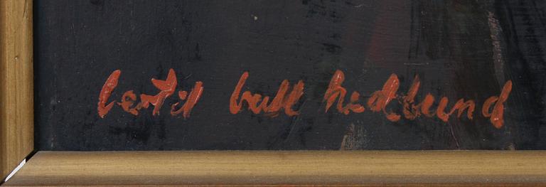 BERTIL BULL HEDLUND, olja på pannå, sign.