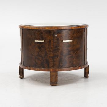 A stained birch smoking table, 1930's.