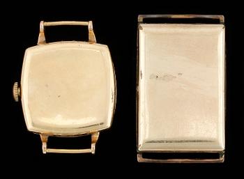ARMBANDSUR, 2 st, guld och doublé, bla Omega.