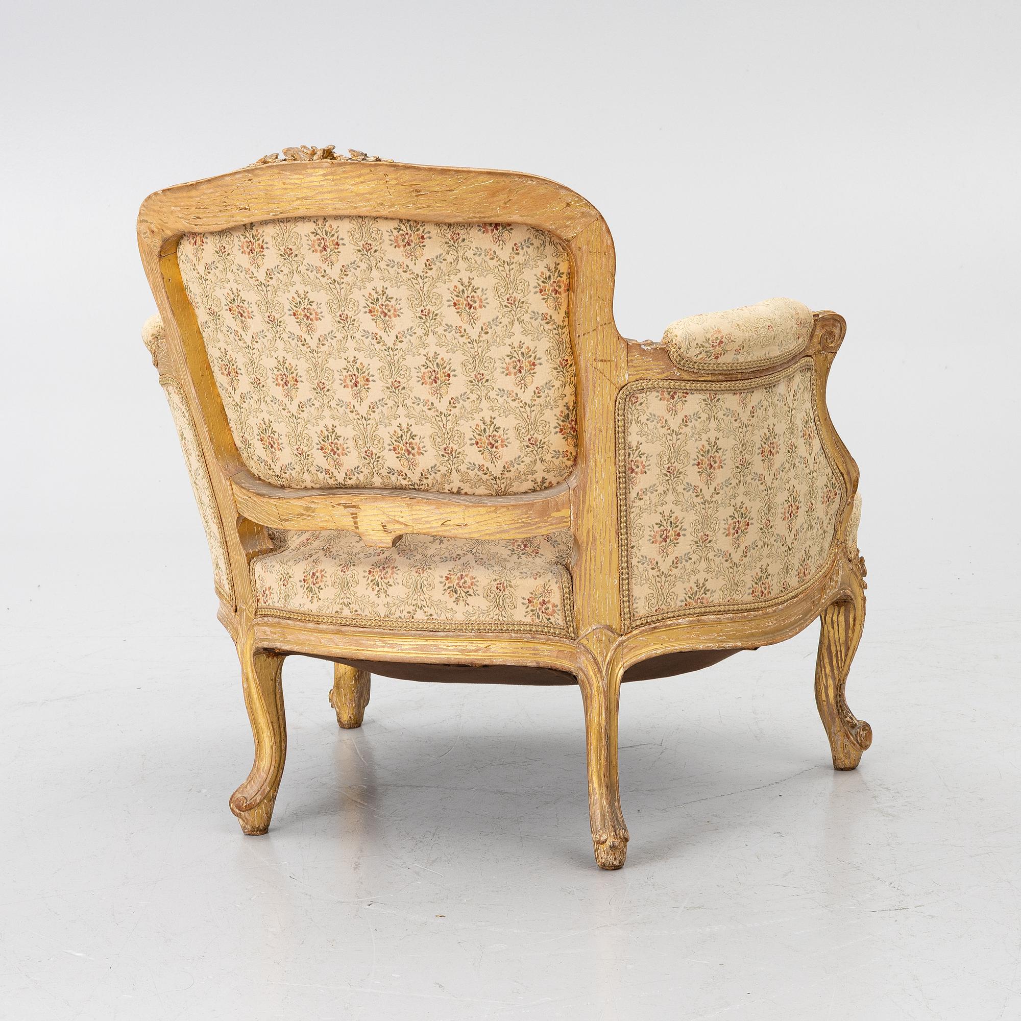 A Rococo style children’s armchair, 19th century.