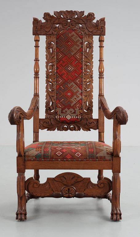 KARMSTOL, barockstil, 1900-talets första hälft.