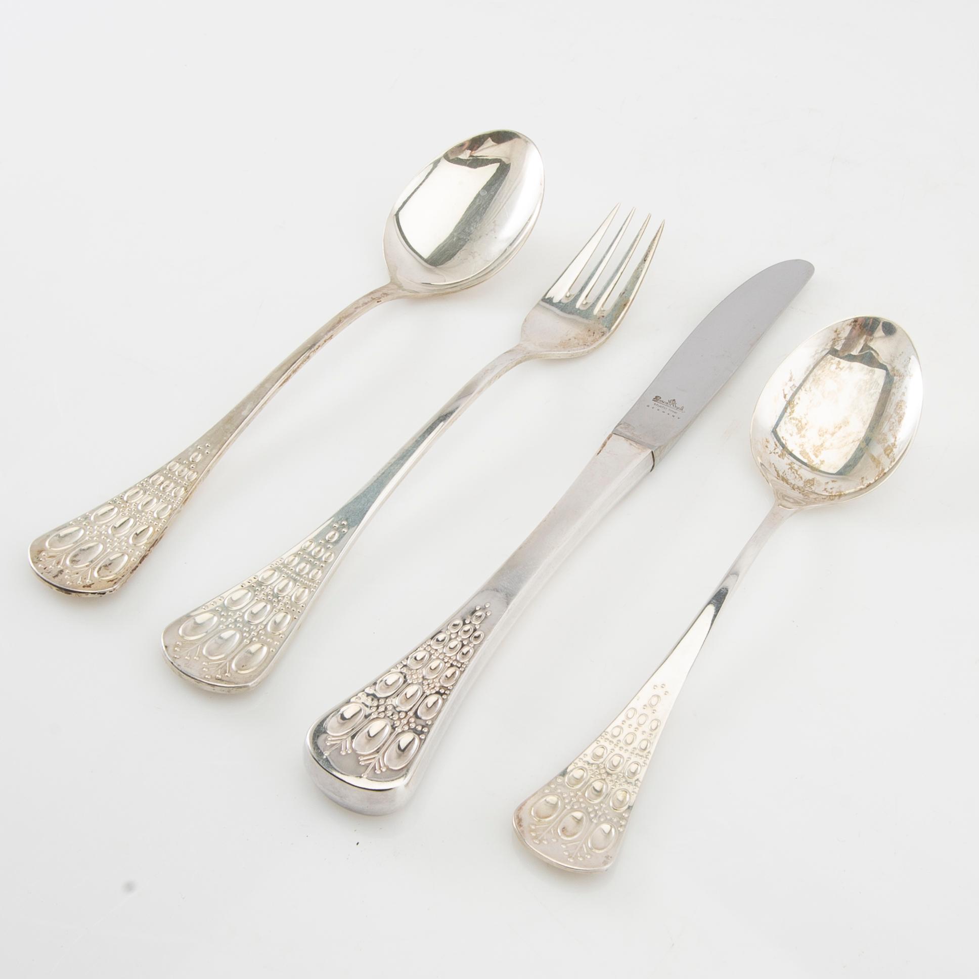 Björn Wiinblad, bestick 48 dlr  silver, Rosenthal Studio Line.