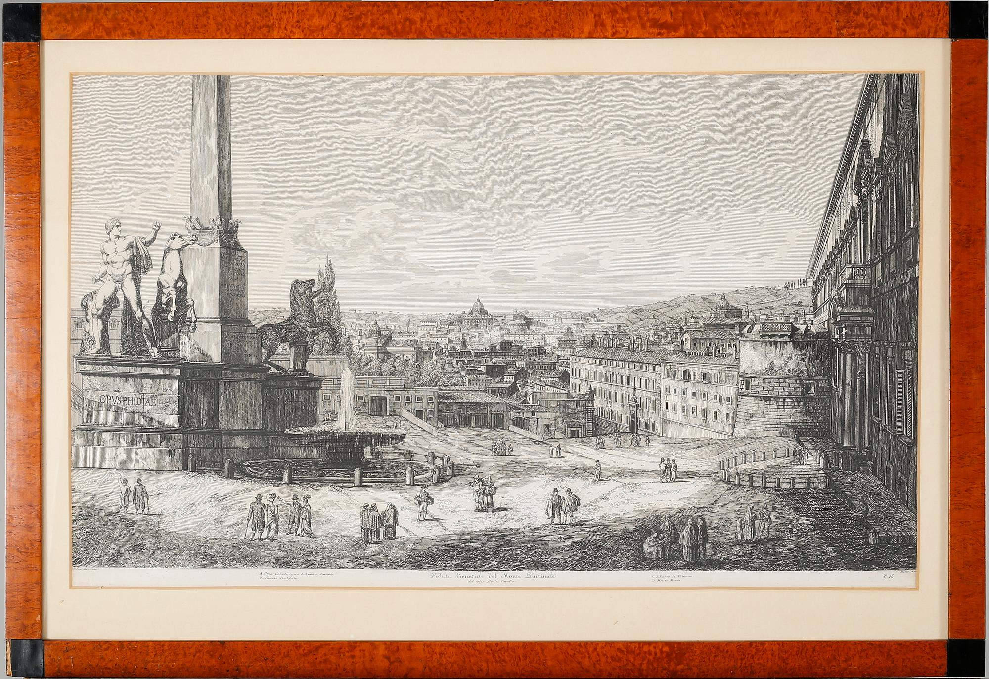 LUIGI ROSSINI,  etching, possibly later print.