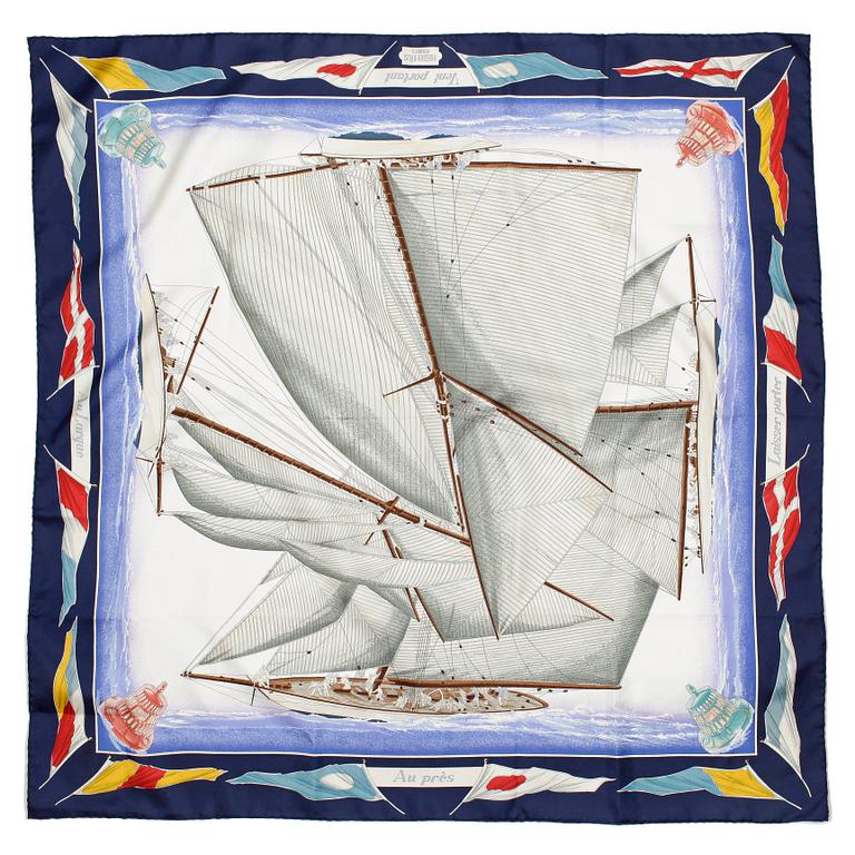 HERMÈS, scarf, "Vent portant".