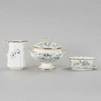 MATSERVIS, 50 delar, flintgods, Växjö Guld, Gustafsberg, omkring år 1900.