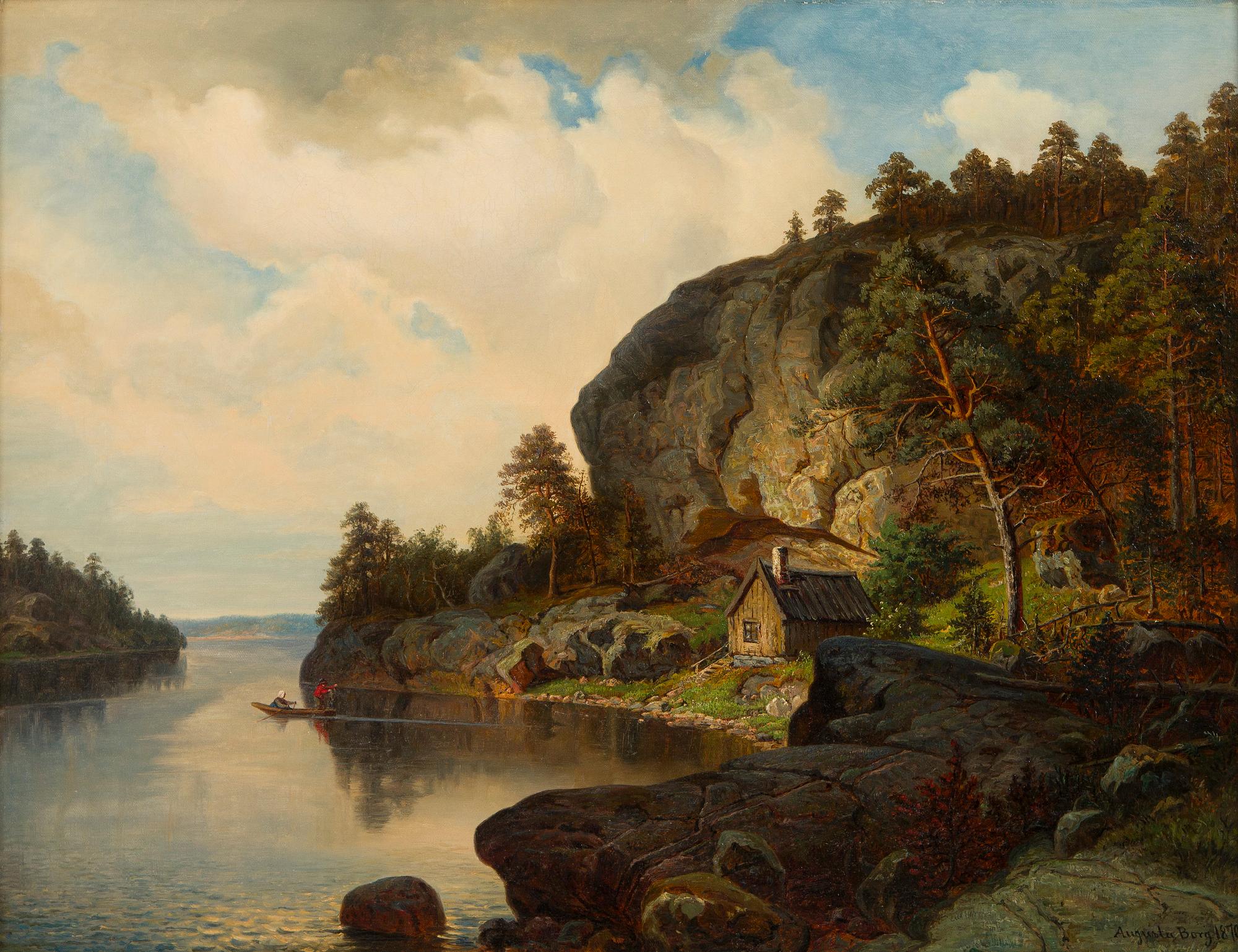 Augusta Borg, Fishing Trap at the Foot of the Rock.