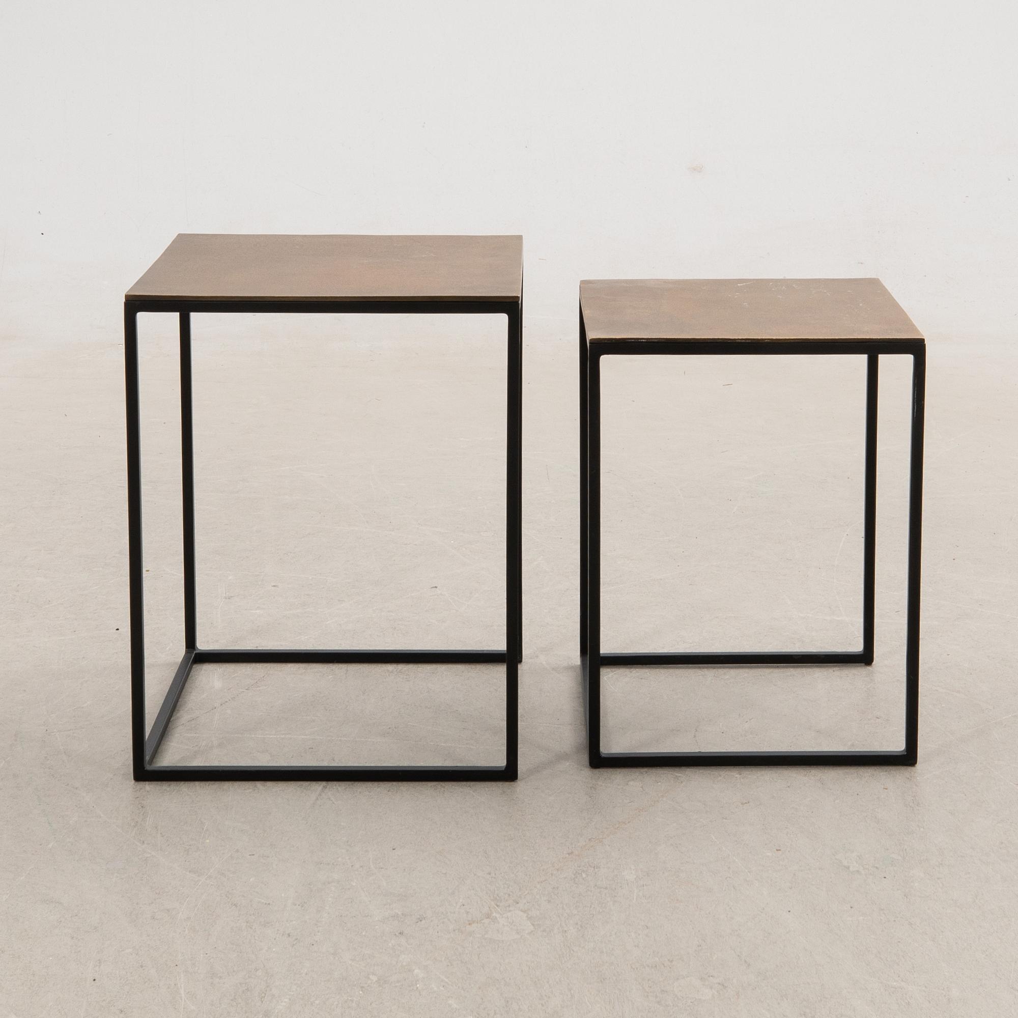Set of two side tables, Polspotten modern production.