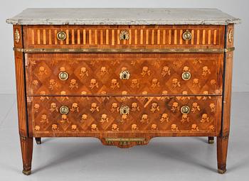 A Gustavian commode by J. Hultsten, not signed.