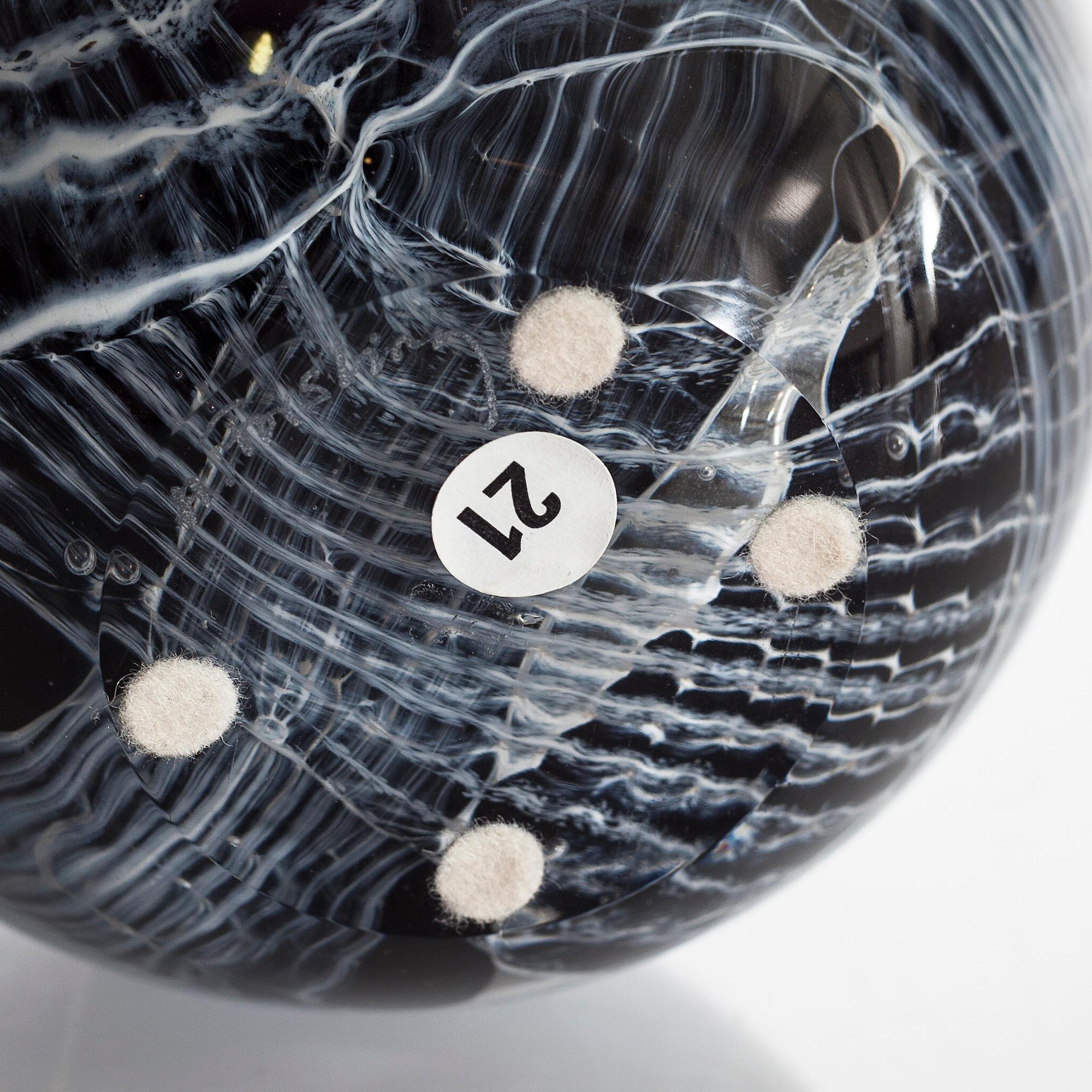 A signed glass vase by Anna Forsling.