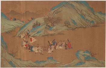 A Chinese album with paintings of Envoys Presenting Tribute  职贡图(Zhigong tu), probably 17thCentury, after an old master.