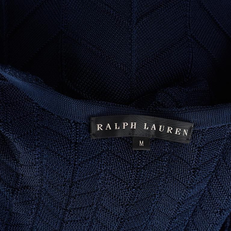 A knitten dress with long cardigan by Ralph Lauren.