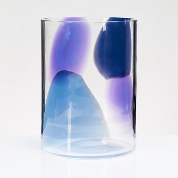 Gunnel Sahlin, a unique glass vase, Kosta Boda, Sweden.