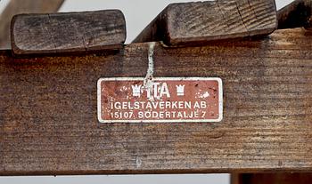 TRÄDGÅRDSMÖBEL, 5 delar, Carl Malmsten, 1900-talets andra hälft.