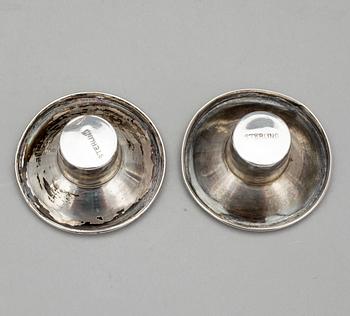 LJUSSTAKAR, ett par, sterlingsilver, M. Fred Hirsch, USA, 1900-talets första hälft.