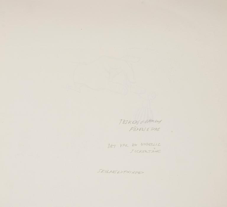 BJÖRN BERG, two ink drawings from "Teskedsgumman". One signed.