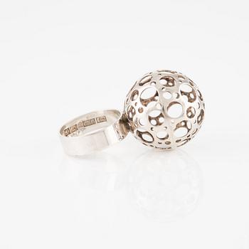 Liisa Vitali and probably Victor Jansson, earrings and ring, silver.