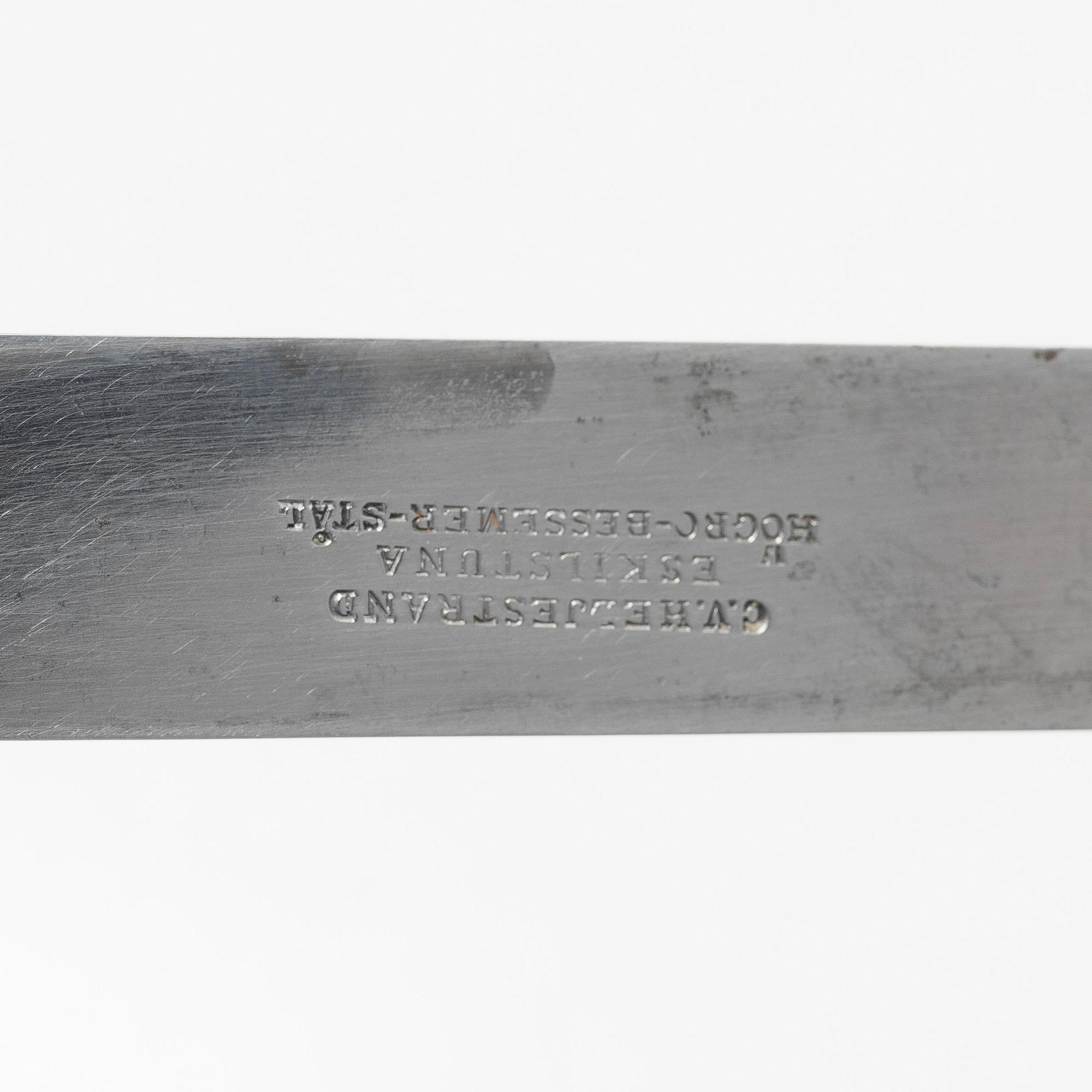 Gustaf Möllenborg, Ten Swedish silver flatware pieces, "Olga", mark of Möllenborg-Feron, Stockholm, 1853-1865.