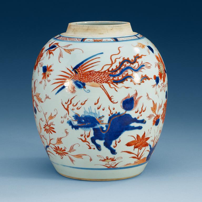 KRUKA, porslin. Qing dynastin, Kangxi (1662-1722).