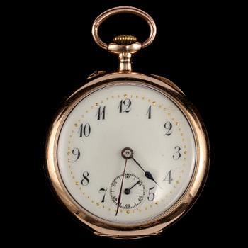 FICKUR, guld, 14 k, 1900-talets första hälft, total vikt ca 30 g.
