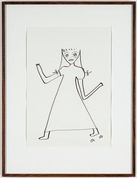 ROGER RISBERG, indian ink on paper, 2007, signed RR.