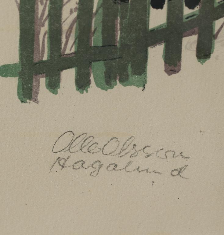 OLLE OLSSON-HAGALUND, litografi, signerad och numrerad 302/360.