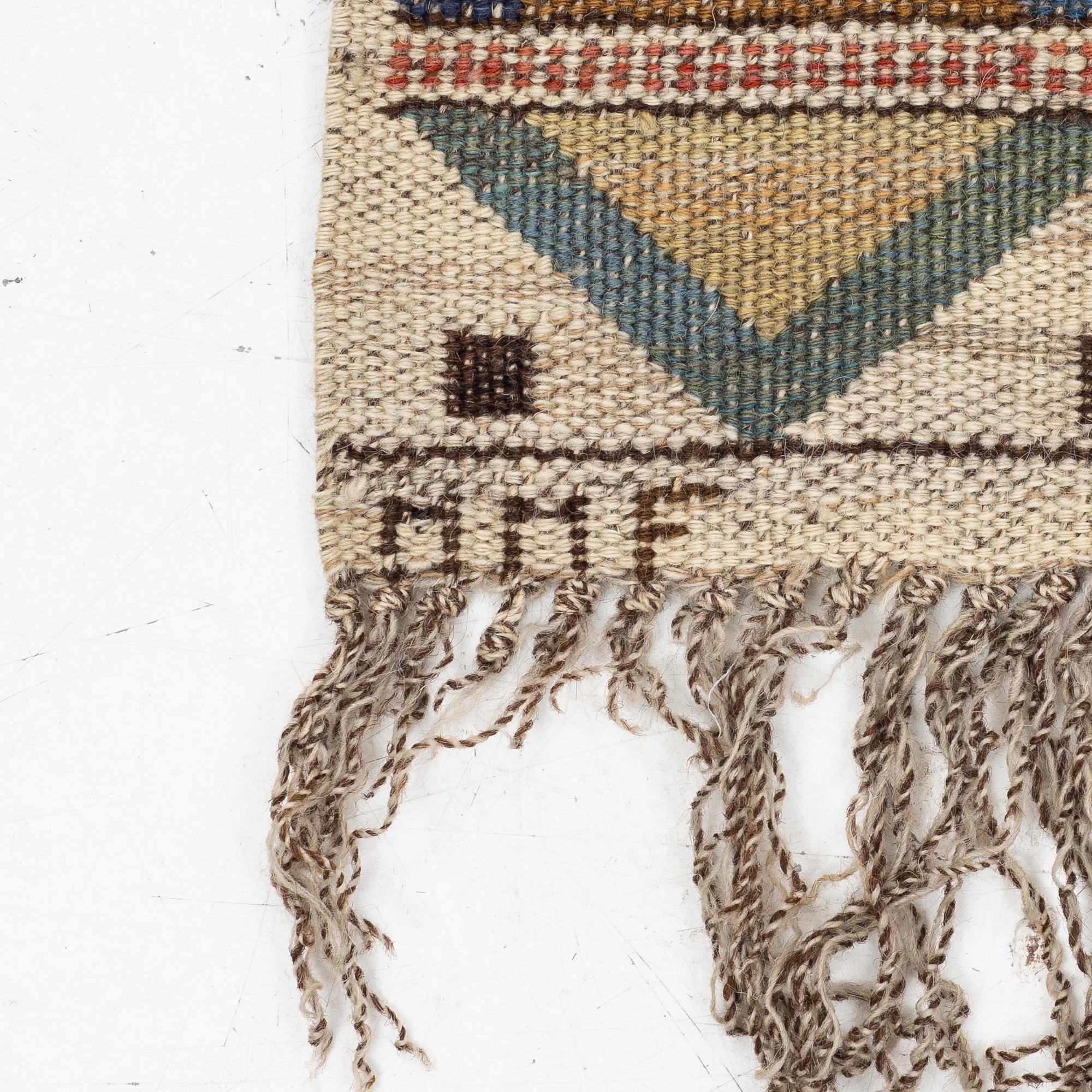 Märta Måås-Fjetterström, a 'Renaissance' drape, flat weave, c. 213 x 145 cm, signed MMF.