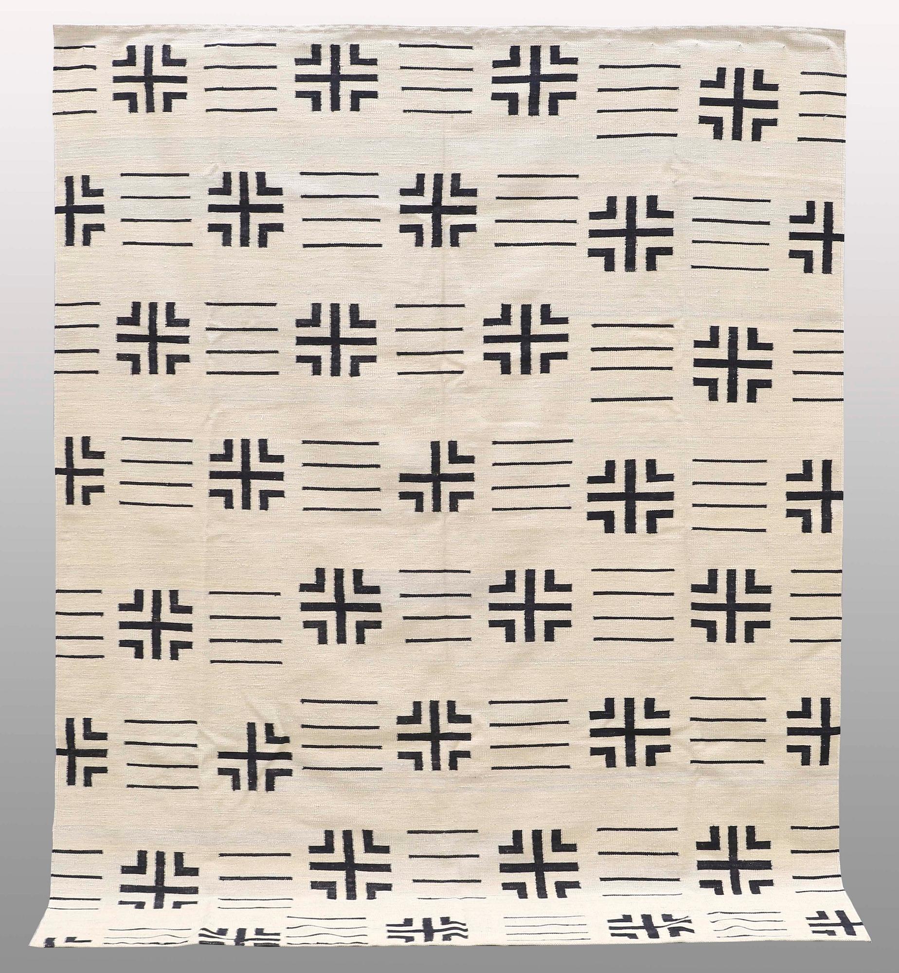 A CARPET, oriental flat weave, around 281 x 220 cm.