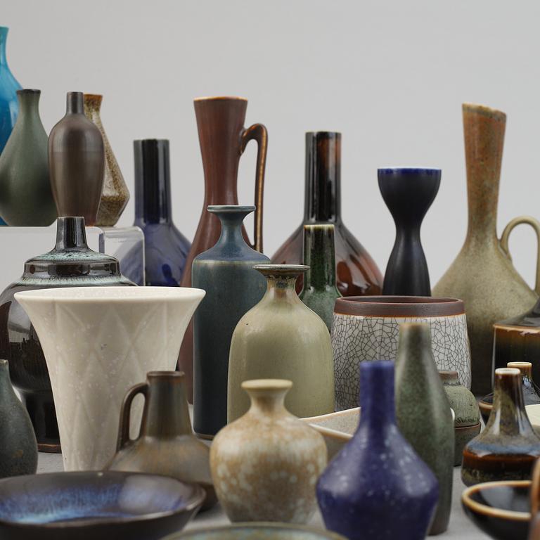 A group of stoneware miniatures, 67 pieces, most of them designed by Carl-Harry Stålhane for Rörstrand.