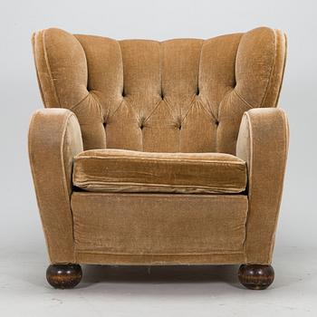 Märta Blomstedt, fåtölj, Aulanko-modellen. Formgiven 1939.