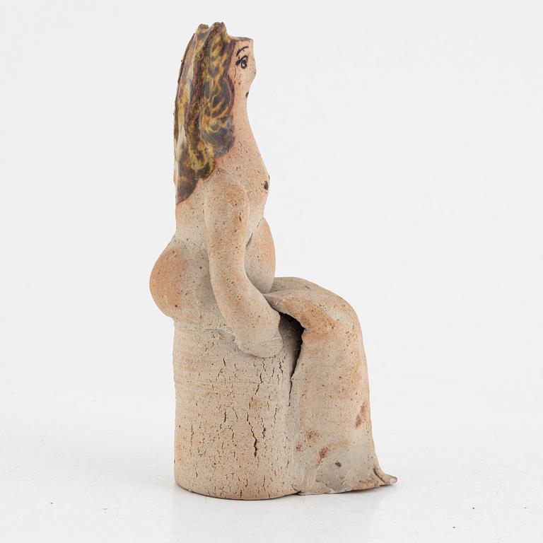 Lisa Larson, a unique chamotte stoneware figurine, dated -69.