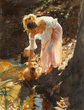 Vicente Romero Redondo, oil on canvas, signed.