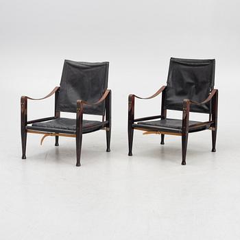 Kaare Klint, fåtöljer ett par, "Safari Chair", Rud. Rasmussen, Danmark.