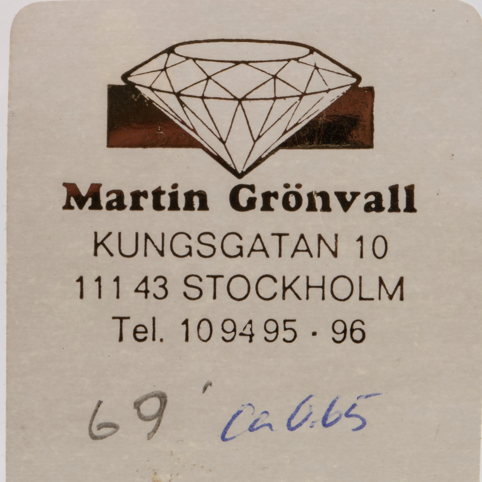 BRILJANT, lös sten, ca 0,65 ct, ca G-H SI.