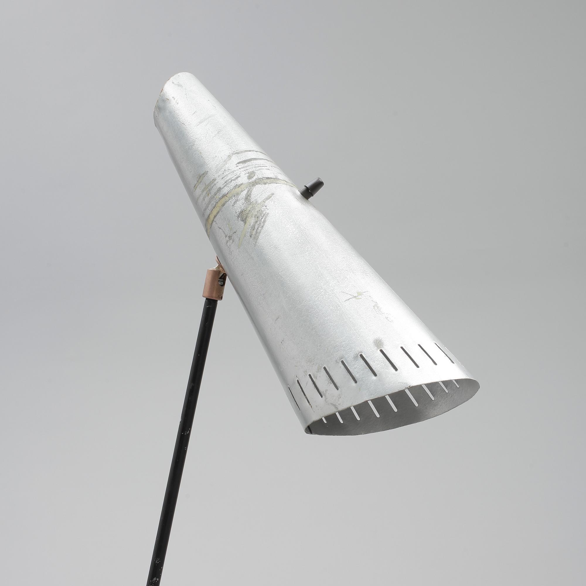 GOLVLAMPA, metall, 1960-tal.