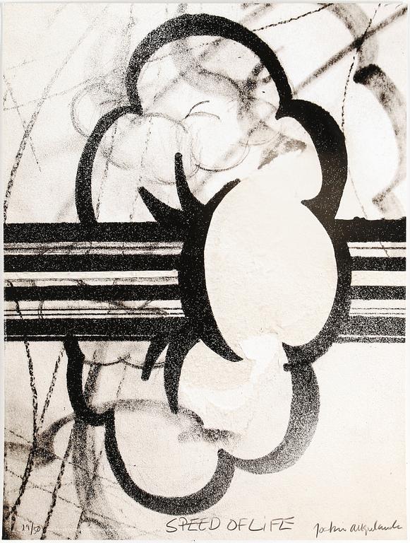 JOAKIM ALLGULANDER, serigrafi, "Speed of life" signerad och numrerad 29/50.