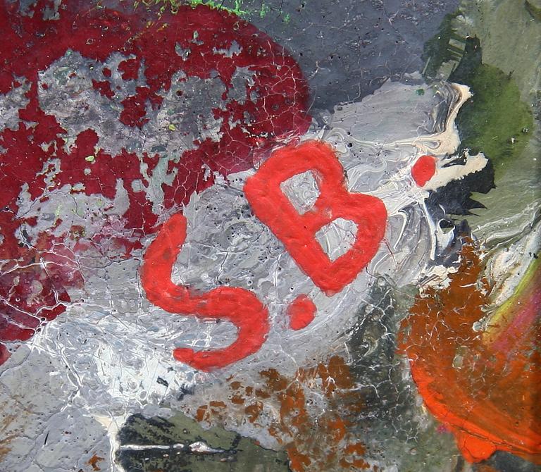 SVERKER BROSTRÖM, olja på duk. Mongramsign.