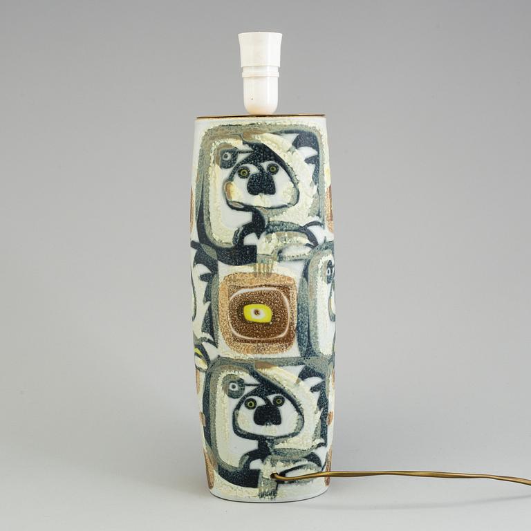 A ceramic table lamp by Johanne Gerber, Royal Copenhagen, 20th century.