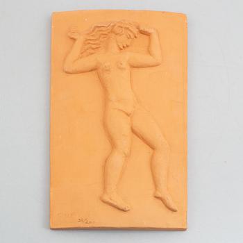 Carl Milles, after, relief, terracotta, "Terpsichore".