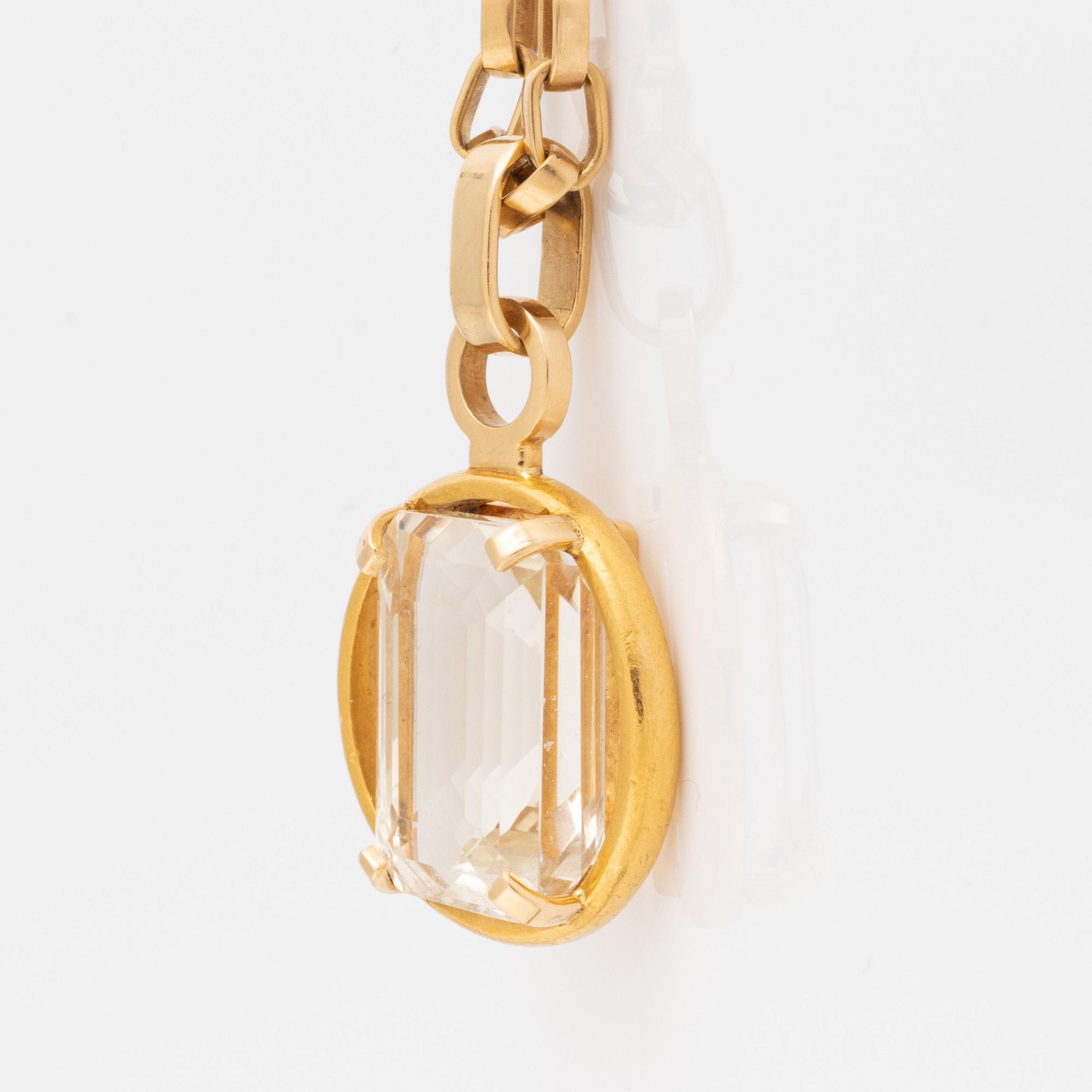 Sven-Erik Högberg, 18K gold link, with pendant.