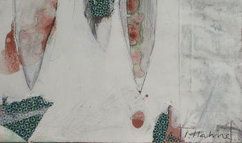PETER HAHNE, collage/blandteknik, signerad.