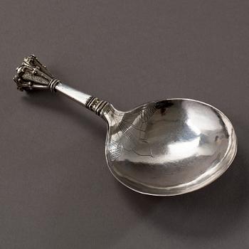 A Scandinavian 16th century silver spoon, unidentified makers mark.