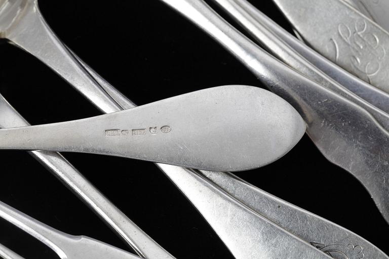 PARTI SILVERBESTICK, 20 delar,  Finland, total vikt 627 g.