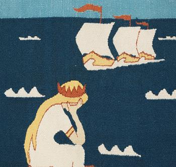 VÄVD TAPET. Emma (Emy) von Teuchler. Gobelängteknik. Signerad EvT19KSAL09.